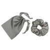 Grey silk-like eye mask 3-piece set, soft and smooth eye mask storage bag, hair band, light-blocking decoration set Specification image